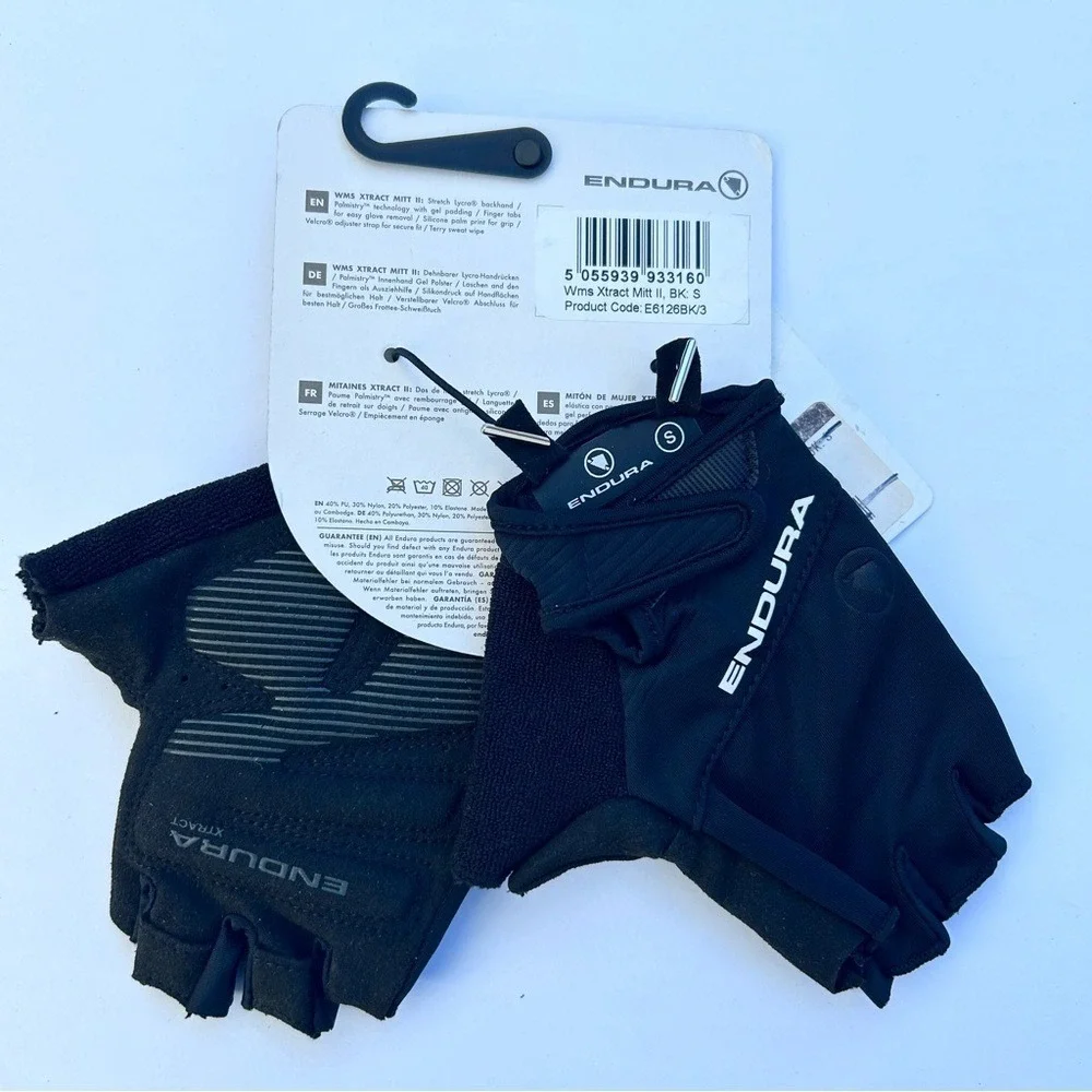 Endura Black Cycling Gloves Women's Xtract Mitt‎ II
